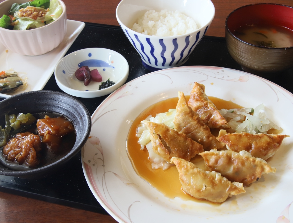 焼き揚げうま酢 餃子定食