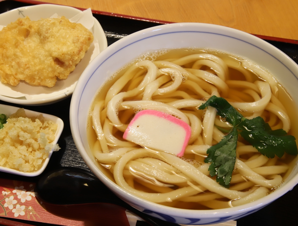 かけうどんと鶏もも天セット