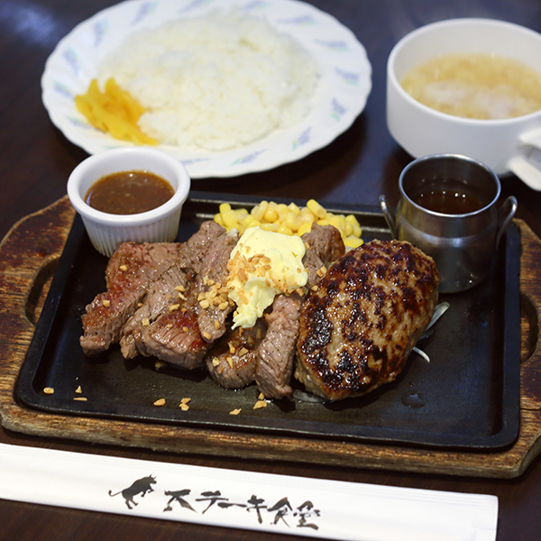 カットステーキ＆ハンバーグコンビ（ラージ）