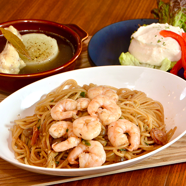 エビづくしパスタの贅沢セット